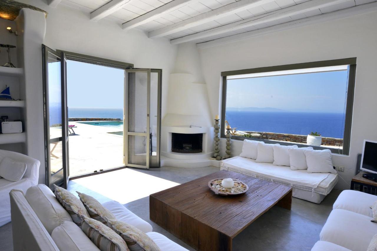 Spectacular Sunset View Villa At Melissaki Ioulis Bagian luar foto