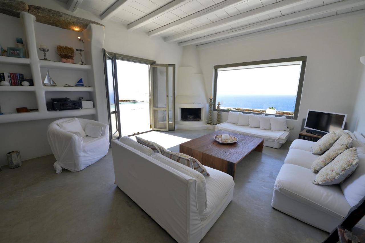 Spectacular Sunset View Villa At Melissaki Ioulis Bagian luar foto