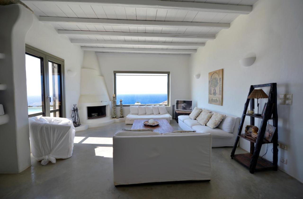 Spectacular Sunset View Villa At Melissaki Ioulis Bagian luar foto