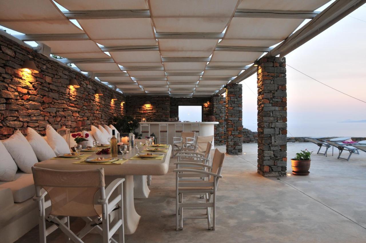 Spectacular Sunset View Villa At Melissaki Ioulis Bagian luar foto