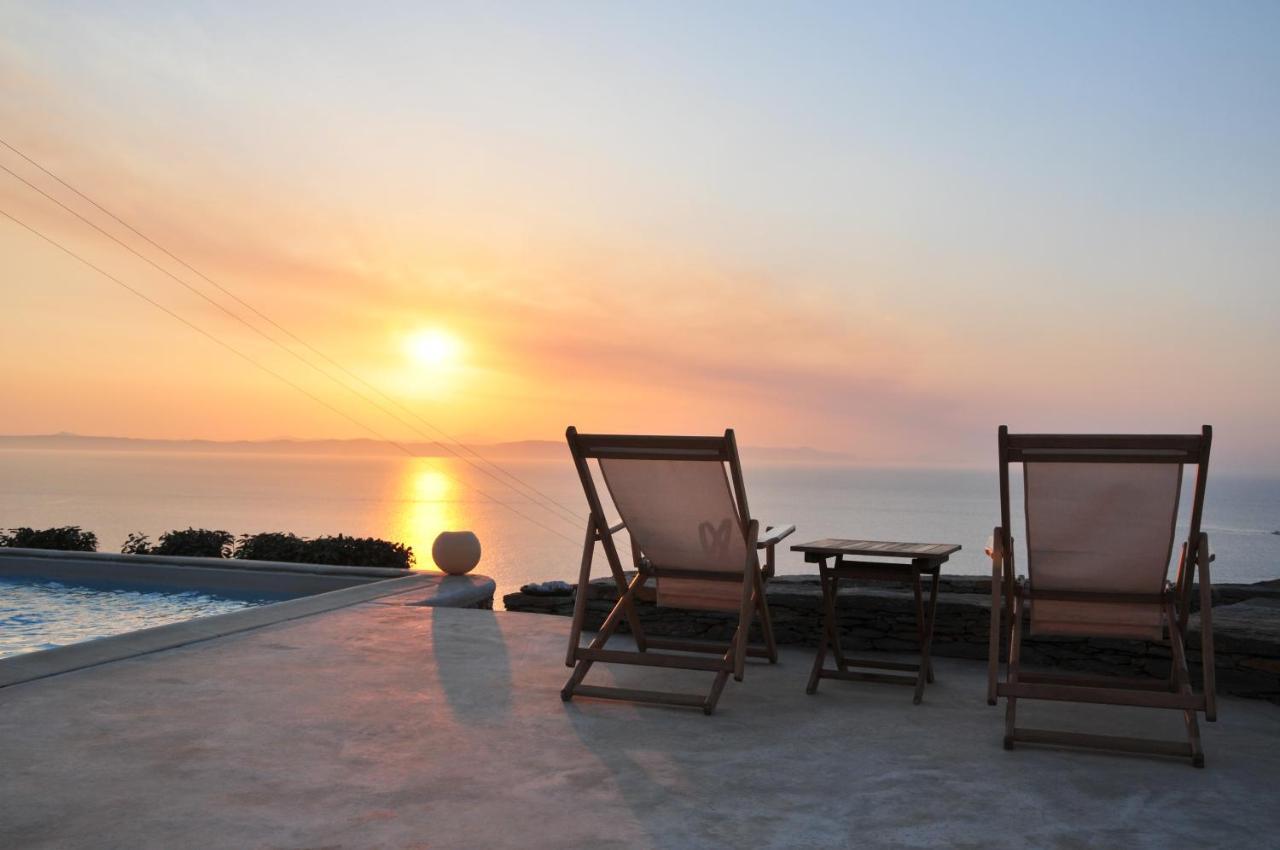 Spectacular Sunset View Villa At Melissaki Ioulis Bagian luar foto