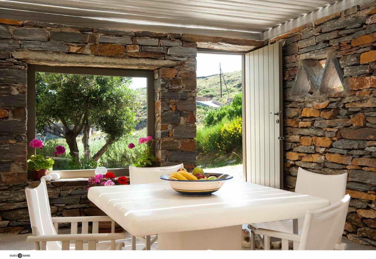 Spectacular Sunset View Villa At Melissaki Ioulis Bagian luar foto