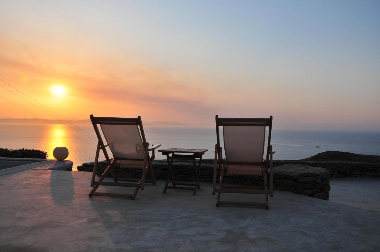 Spectacular Sunset View Villa At Melissaki Ioulis Bagian luar foto