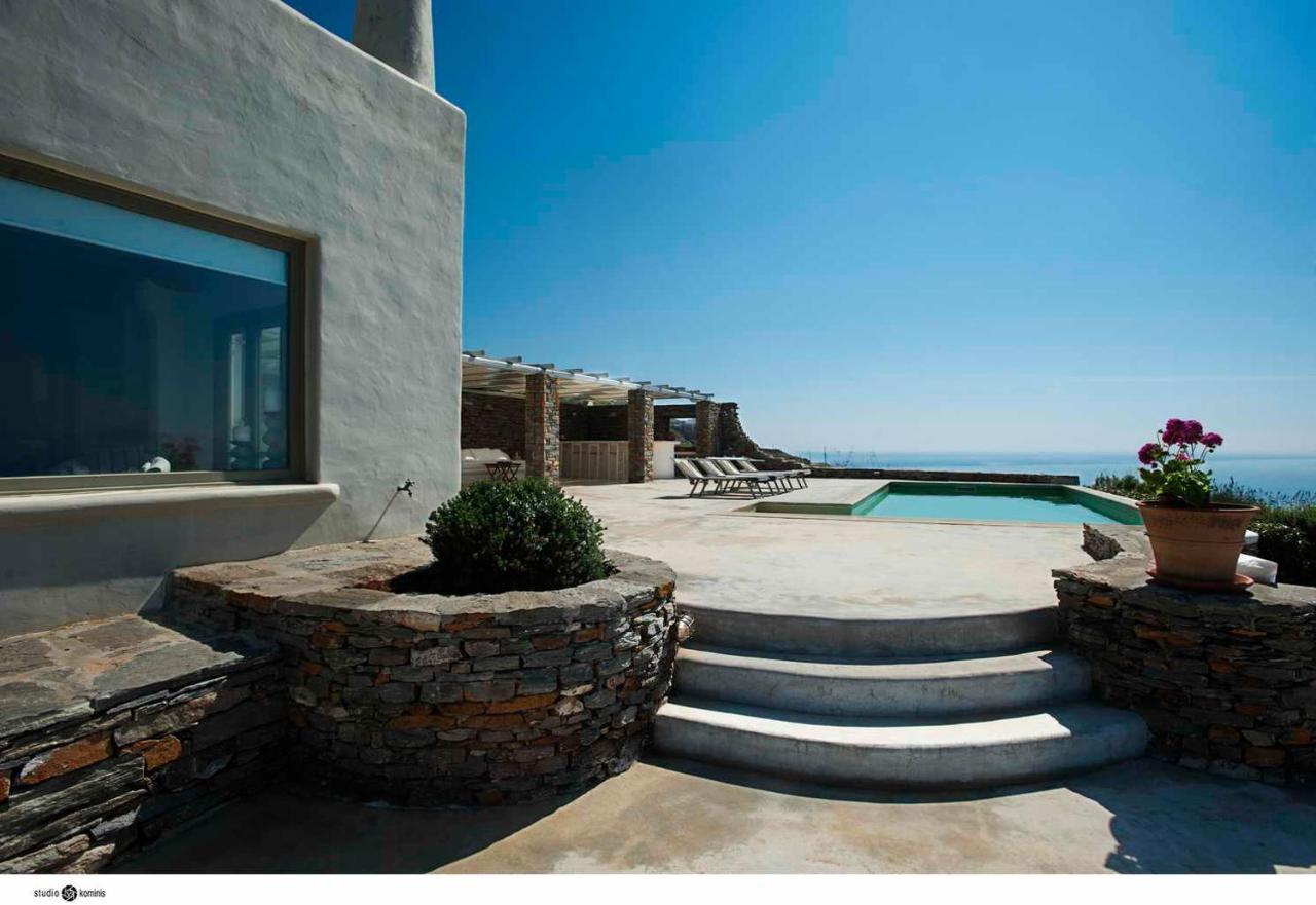 Spectacular Sunset View Villa At Melissaki Ioulis Bagian luar foto